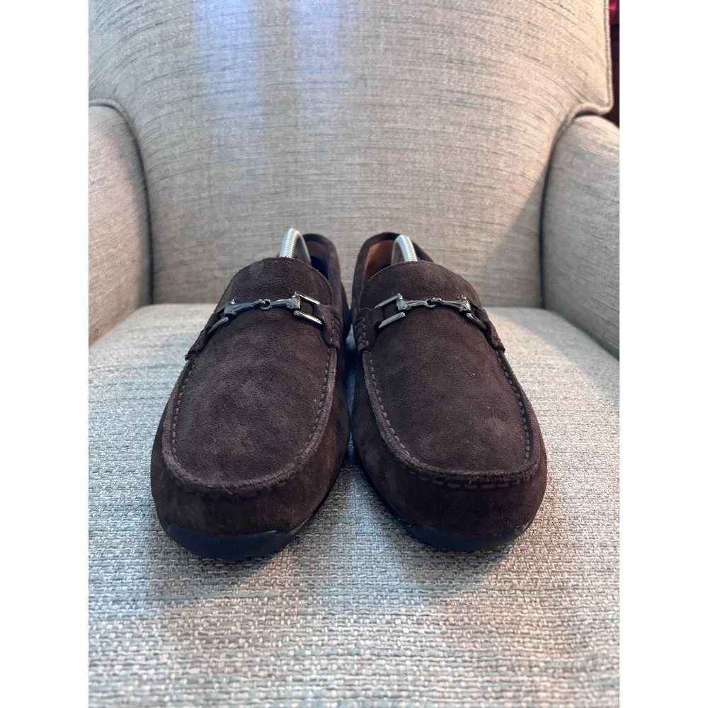 FootJoy Mens‎ 79063 Brown Suede Bit Loafers Driver Shoes Size 10.5 M
